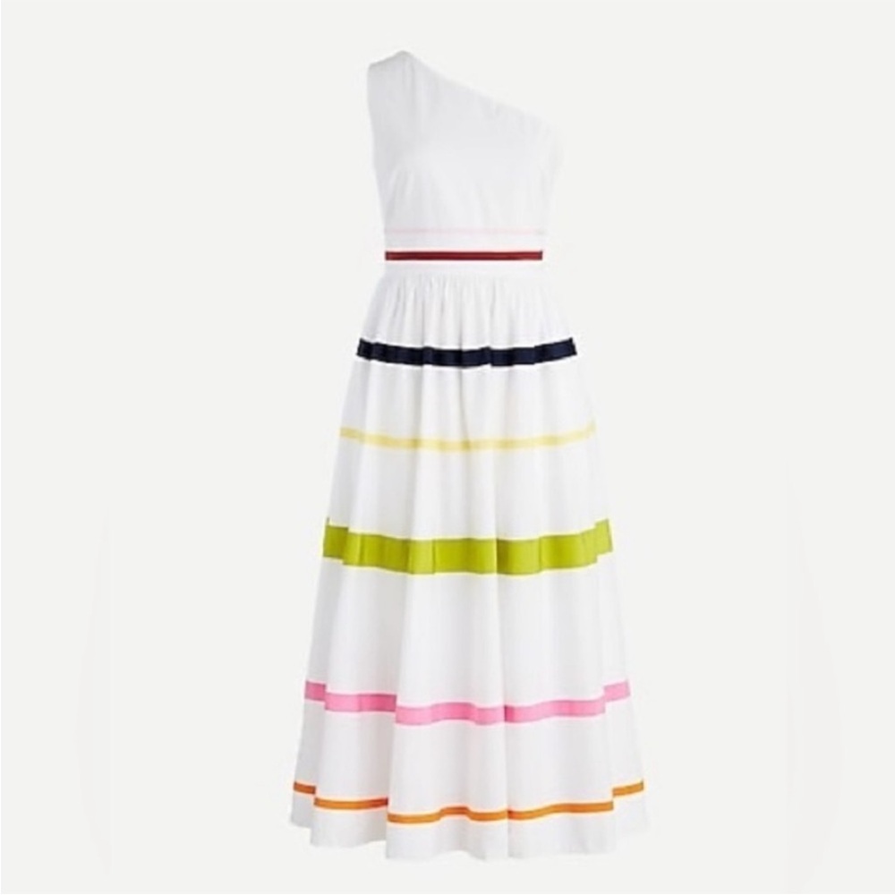 J. Crew White Striped Dress- size 10 - Picture 3 of 6